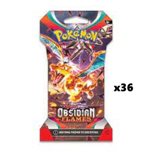 Obsidian Flames Sleeved Hanger Booster Bundle (36 Packs) (Live Opening)